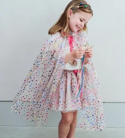 Mimi & Lula Udklædningstøj>Tylskørt - Beige Rainbow Hearts