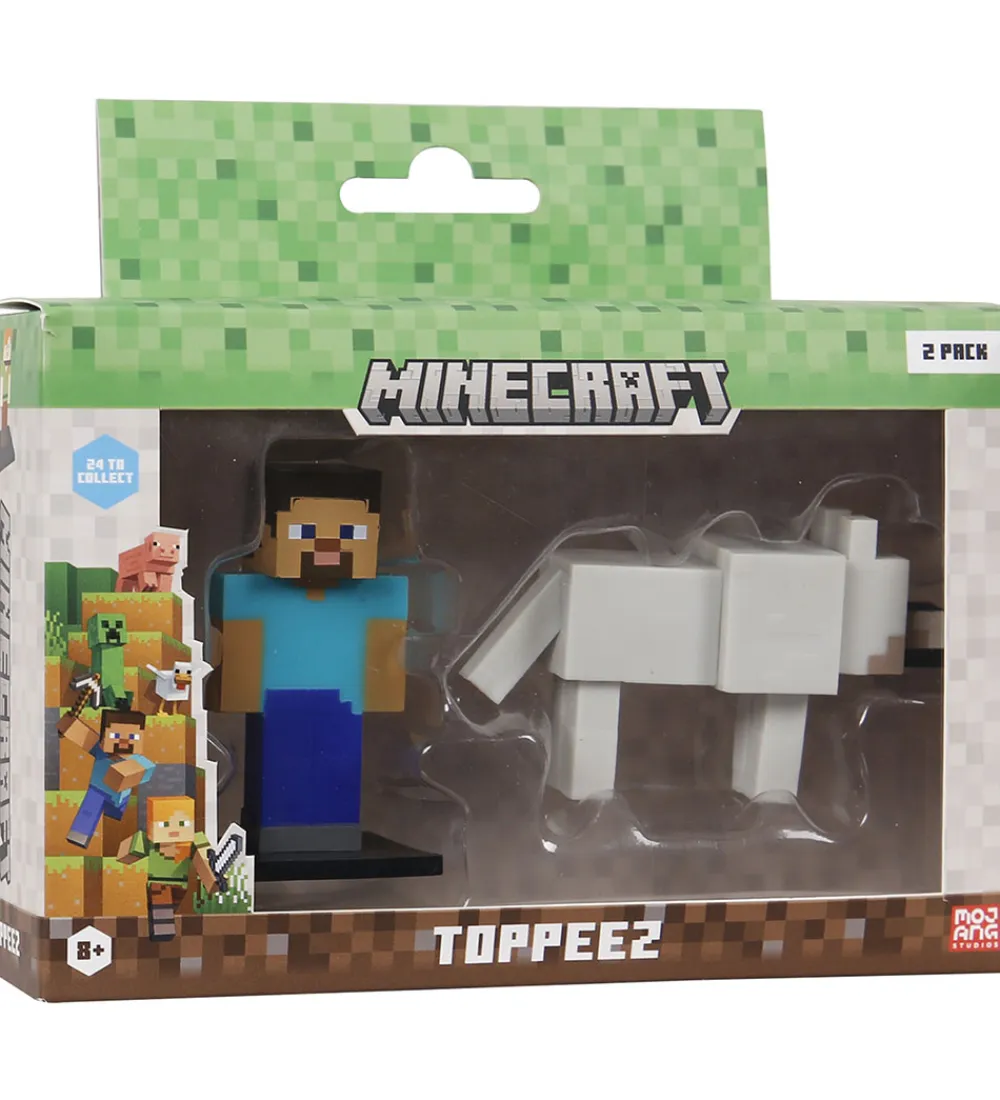 Minecraft Figurer>Legetøjsfigurer - 3D - 2-pak - Steve/Dennis