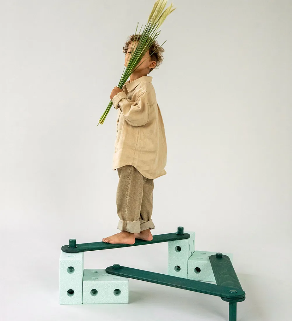 MODU Babylegetøj|Konstruktionslegetøj>Balancebane - 17 Dele - Ocean Mint/Forest Green