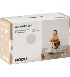 MODU Motorisk Legetøj|Babylegetøj>Curiosity Sæt - 14 Dele - 50x30x20 cm - Sand Grey/Honey Yel