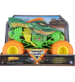 Monster Jam Biler, Tog Og Køretøjer>Collector Truck - 1:24 - Dragon - Grøn/Orange