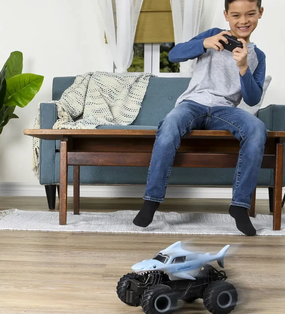 Monster Jam Udeleg Og Udendørs Legetøj|Biler, Tog Og Køretøjer>Fjernstyret Truck - 1:24 - Megaladon