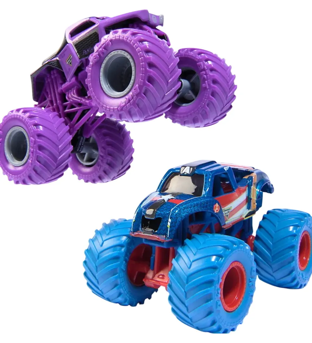 Monster Jam Biler, Tog Og Køretøjer>Truck - 1:64 - Marvel - 2-pak - Captain America vs B