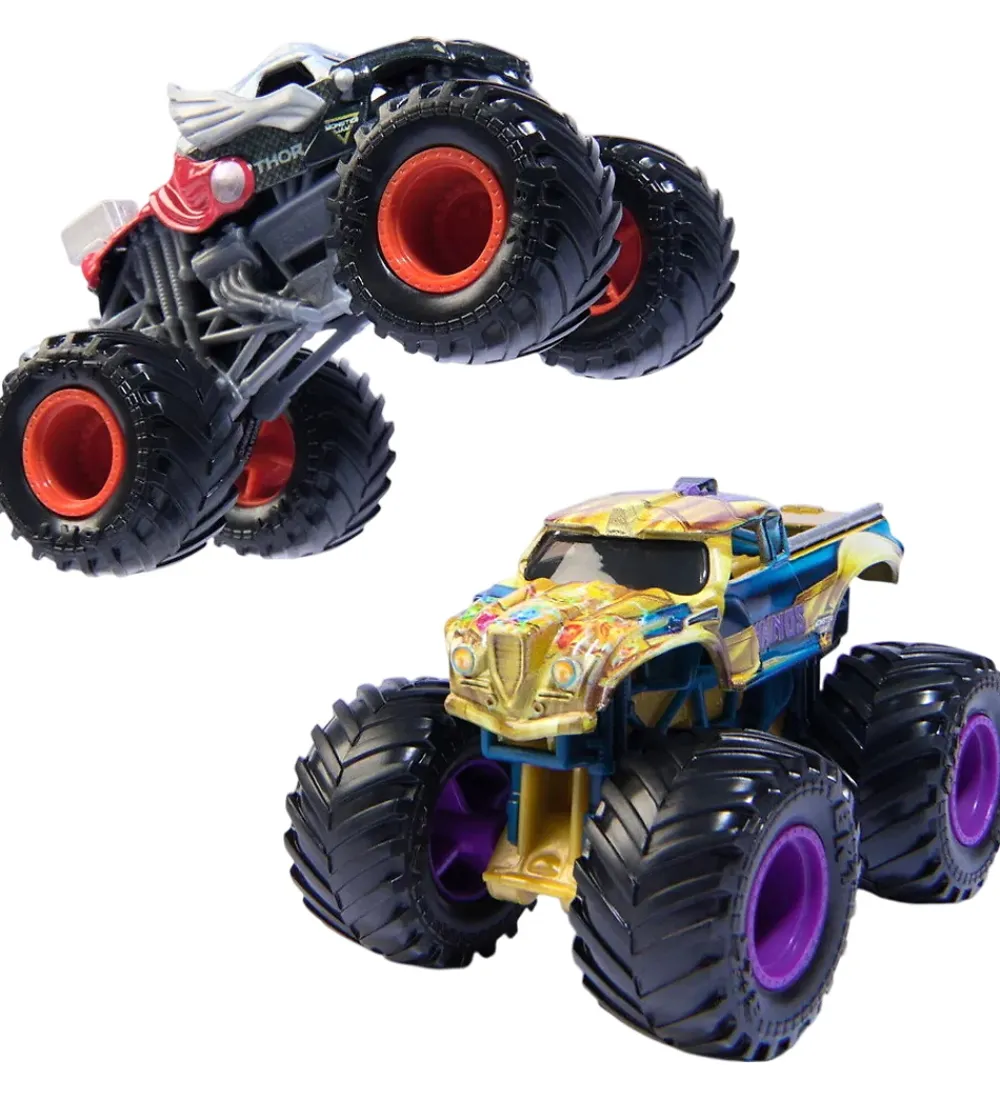 Monster Jam Biler, Tog Og Køretøjer>Truck - 1:64 - Marvel - 2-pak - Thanos vs Thor