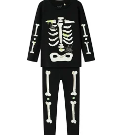 Name It Halloween>Nattøj - 2-delt - Glow - NmnOwen - Sort/Lemonade