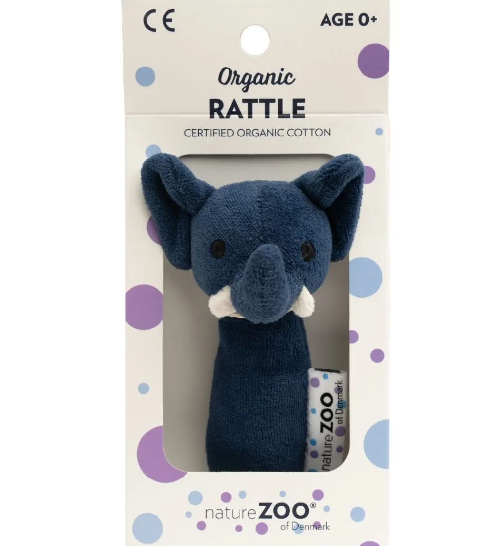 NatureZoo Gribelegetøj>Rangle - Elefant - Mørkeblå