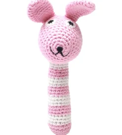 NatureZoo Gribelegetøj>Rangle - Frk. Kanin - Lyserød/Hvid