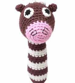 NatureZoo Gribelegetøj>Rangle - Frk. Ko - Brun/Hvid/Pink