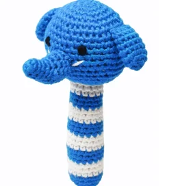 NatureZoo Gribelegetøj>Rangle - Hr. Elefant - Blå/Hvid