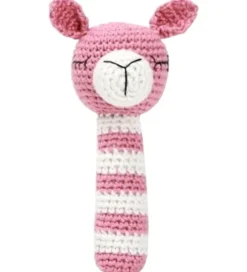 NatureZoo Gribelegetøj|Bamser>Rangle - Lama - Støvet Rosa