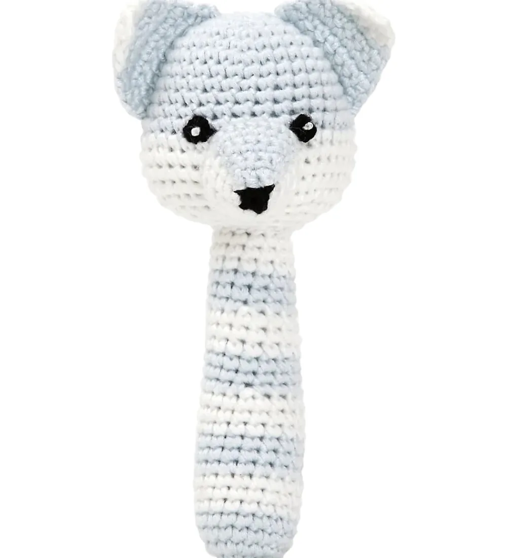 NatureZoo Gribelegetøj|Bamser>Rangle - Ræv - Babyblå