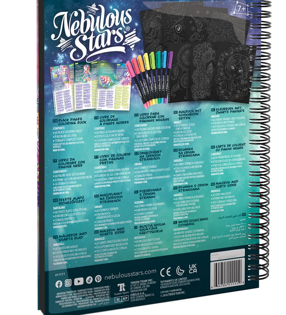 Nebulous Stars Malebog>Malebog m. Tuscher - Sorte Sider - Coralia