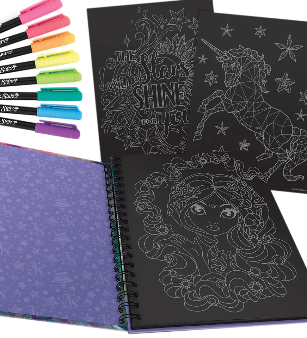 Nebulous Stars Malebog>Malebog m. Tuscher - Sorte Sider - Coralia