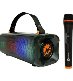 N-Gear Musikinstrumenter>Højtaler m. Mikrofon/Lys - Blazooka 703 - Trådløs - Soert