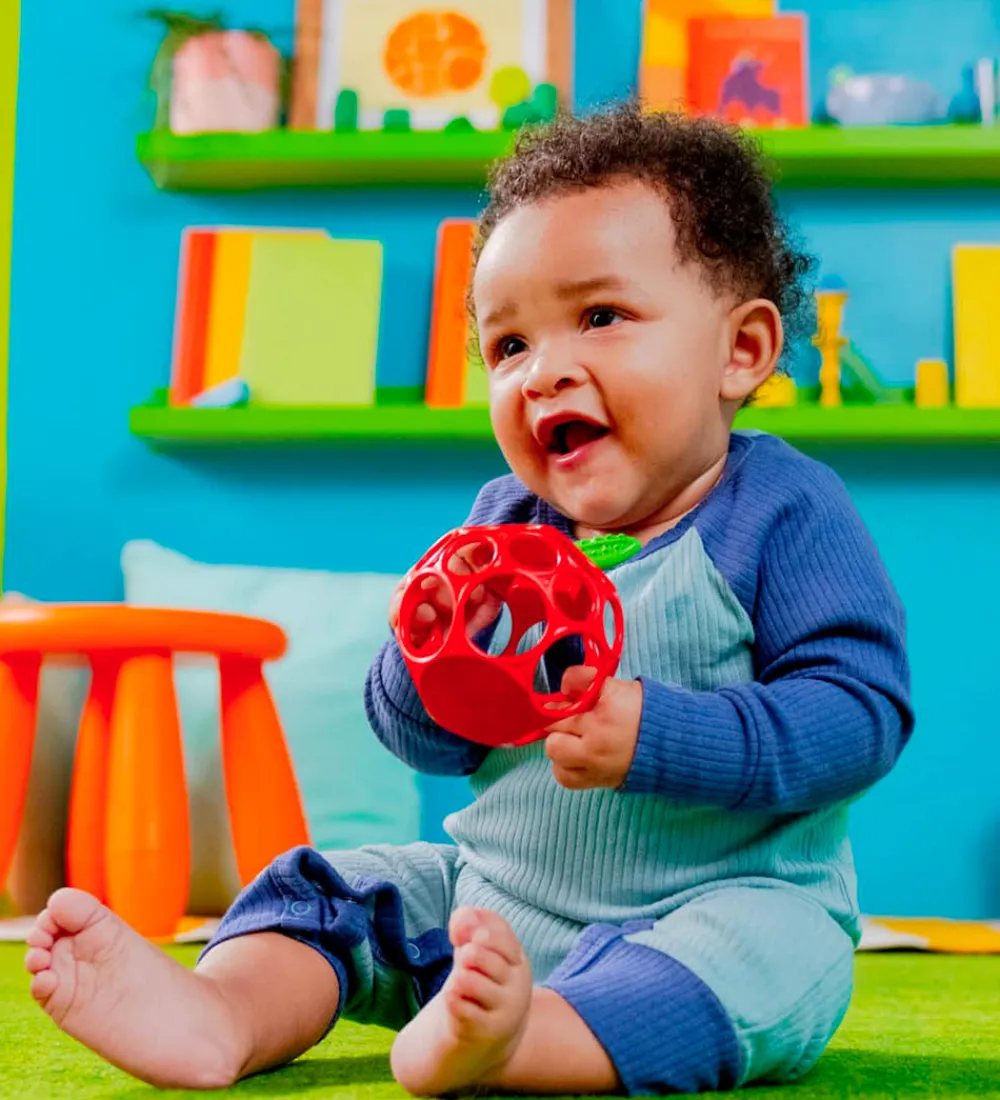 Oball Gribelegetøj|Bideringe>Bidebold - Æble - Rød