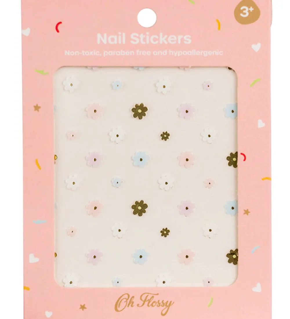 Oh Flossy Rolleleg>Negle Klistermærker - Flowers
