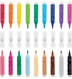 Ooly Tuscher Og Farver>Dobbeltsidede Tuscher - 18 stk - Stampables