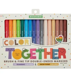 Ooly Tuscher Og Farver>Dobbeltsidede Tuscher - 18 stk - Color Together