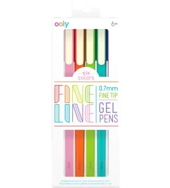 Ooly Tuscher Og Farver>Kuglepen - 6 Stk - Fine Line Colored Gel Pens
