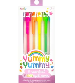 Ooly Tuscher Og Farver>Kuglepenne m. Frugtduft - Neon - 6 stk - Yummy Yummy