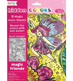 Ooly Malebog>Magiske Maleark - Hidden Colors - 8 Stk. - Magic Friends