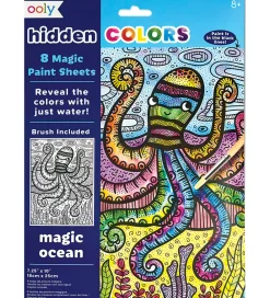 Ooly Malebog>Magiske Maleark - Hidden Colors - 8 Stk. - Magic Ocean