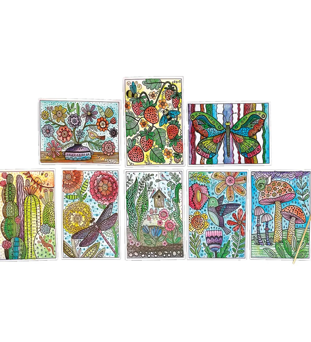 Ooly Malebog>Magiske Maleark - Hidden Colors - 8 Stk. - Magic Nature