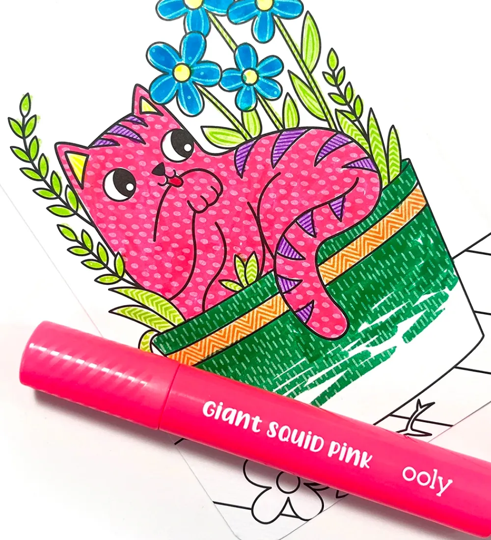 Ooly Bøger|Malebog>Maleark - Undercover Art - 12 Stk. - Smitten Kitten