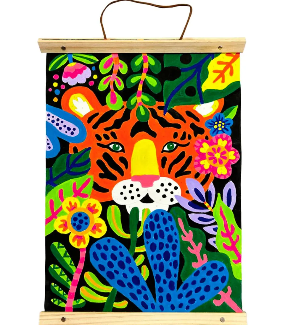 Ooly Maling|Kreasæt>Malesæt - Paint By Number Canvas Kit - Tiger Eyes