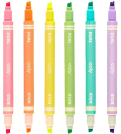 Ooly Tuscher Og Farver>Overstregningstuscher - 6 Stk - Dual Liner Neon Highlighter