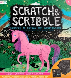Ooly Malebog>Scratch and Scribble Sæt - Magical Unicorns