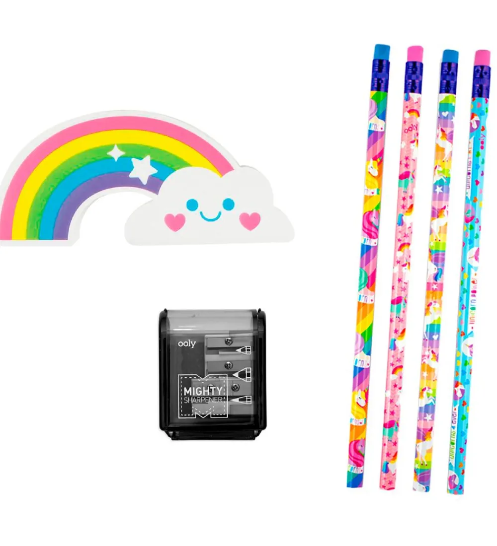 Ooly Tuscher Og Farver>Skolesæt - Unicorns - Happy Pack