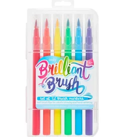 Ooly Tuscher Og Farver>Tuscher - 12 Stk - Brilliant Brush Markers