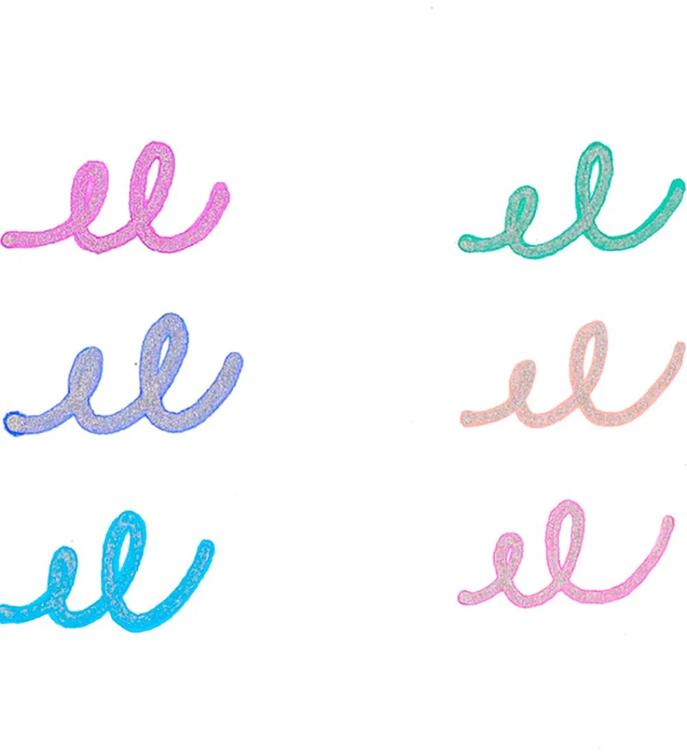 Ooly Tuscher Og Farver>Tusher - Silver Linings - 6 Stk - Multifarvet Sølv