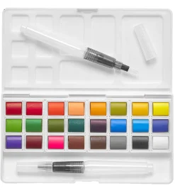 Ooly Tuscher Og Farver|Maling>Vandfarver - 24 Stk - Chroma Blends Travel Watercolor Palet