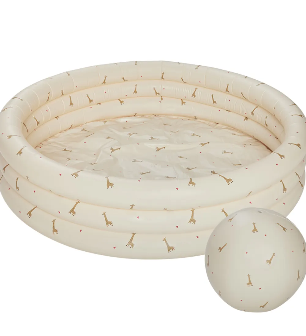 OYOY Vandleg|Udeleg Og Udendørs Legetøj>Badebassin m. Badebold - 120x26 cm - Butter/Giraffe