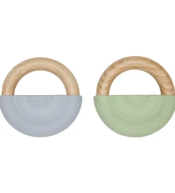 OYOY Bideringe>Bidering - Rainbow Teether - 2-pak - Dusty Blue/Green