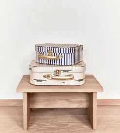 OYOY Rolleleg|Legekufferter>Kuffertsæt - 2 Stk. - Crocodile & Stripe - Beige