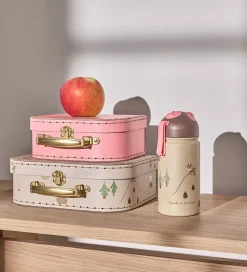 OYOY Legekufferter|Rolleleg>Kuffertsæt - 2-pak - Deer & Duck - Camel/Rose