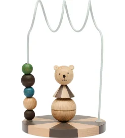 OYOY Babylegetøj|Aktivitetslegetøj>Kugleramme - Circus Bear - Nature/Dusty Blue