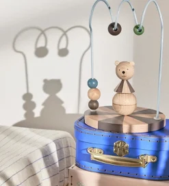 OYOY Babylegetøj|Aktivitetslegetøj>Kugleramme - Circus Bear - Nature/Dusty Blue