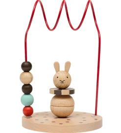 OYOY Babylegetøj|Aktivitetslegetøj>Kugleramme - Circus Rabbit - Træ - Nature/Cherry Red