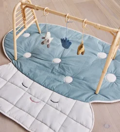 OYOY Aktivitetslegetøj>Ophæng - 3 stk - Dino - Beige / Saffron / Aqua Blue