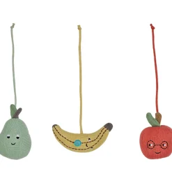 OYOY Aktivitetslegetøj>Ophæng - 3 stk - Frugt - Yellow / Red / Green