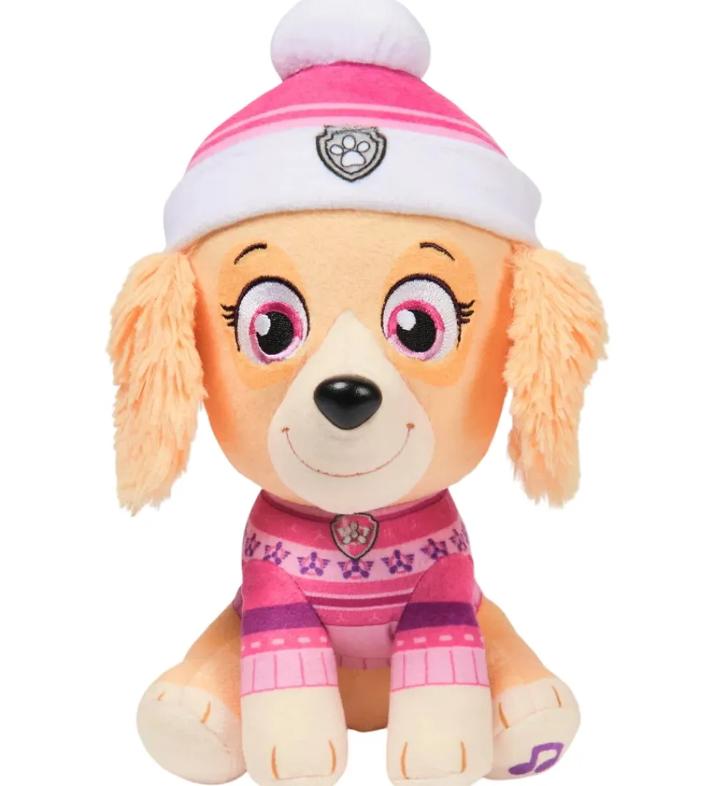 Paw Patrol Bamser>Bamse m. Lyd - Holiday Music - 20 cm - Skye
