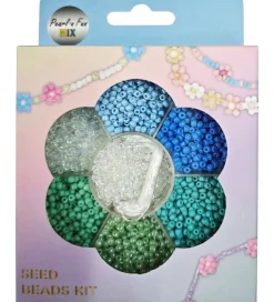 Pearl N Fun Perler>- Perler - Glasperlemix - Blå/Grøn/Klar