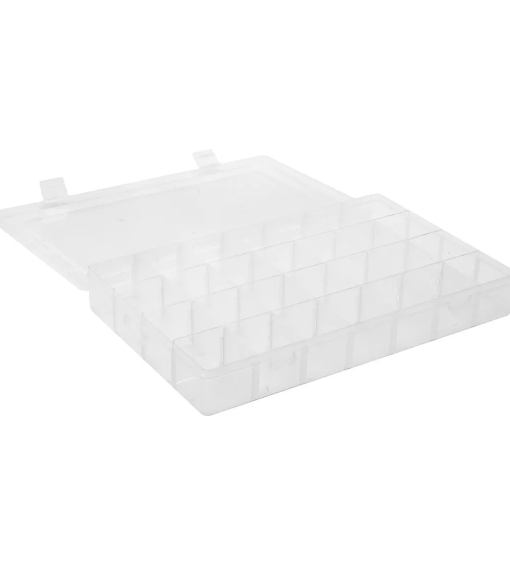 Pearl N Fun Perler>Opbevaringsboks Til Perler - 34,5x21,5 cm - 28 Rum