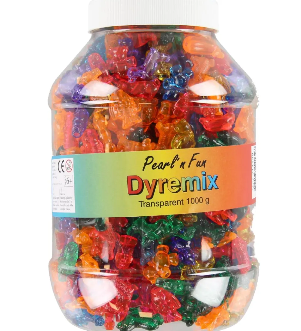Pearl N Fun Perler>Pearl'n Fun Perler - Dyr - 1000 gram - Transparent