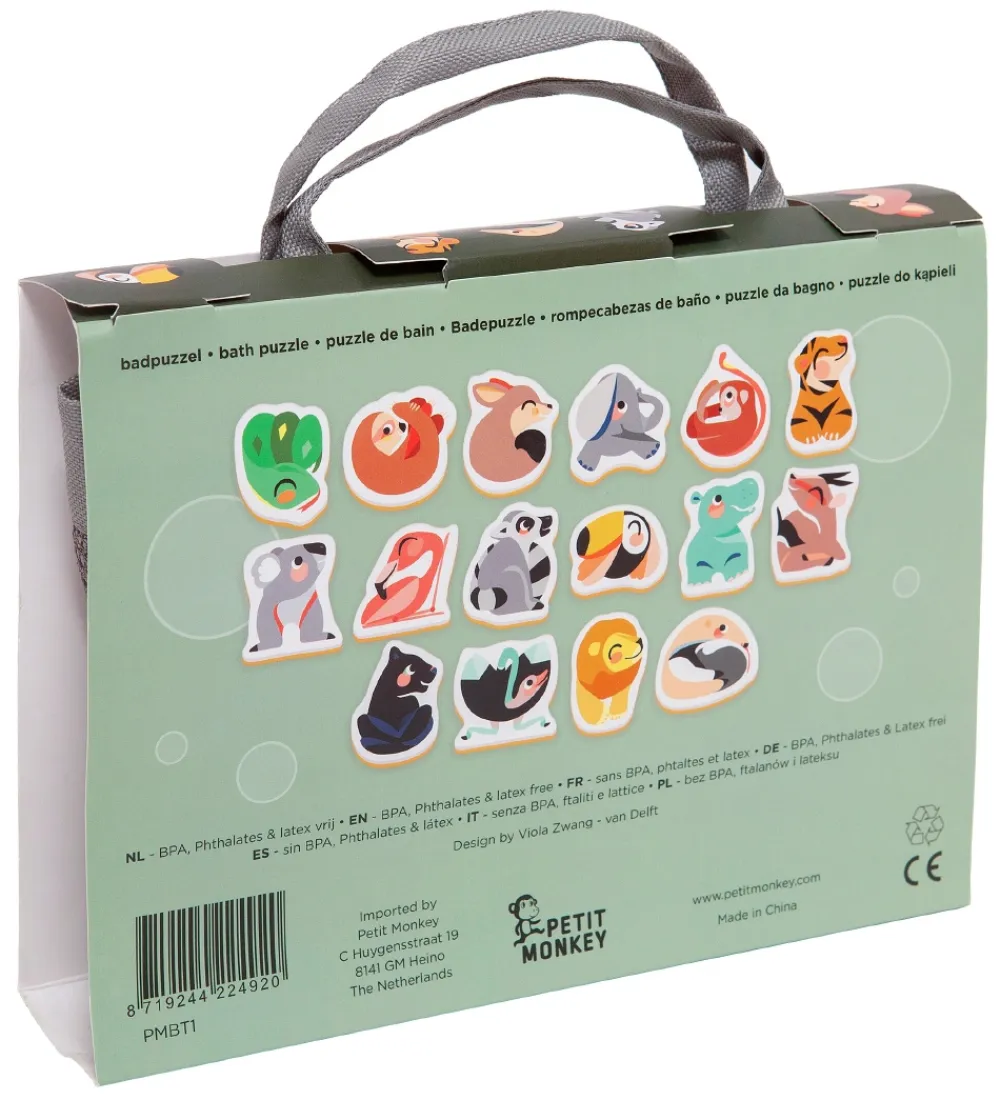 Petit Monkey Badelegetøj>Badeleegtøj - Puslespil - 16 stk - Wild Animals