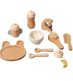 Petit Monkey Legekøkken Og Legemøbel>Dukkespisesæt - 10 Dele - Træ